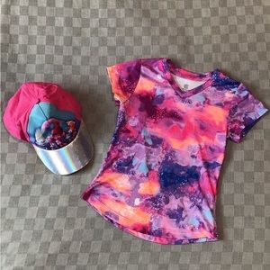 Dreamworks Trolls Hat and shirt Sz 6
